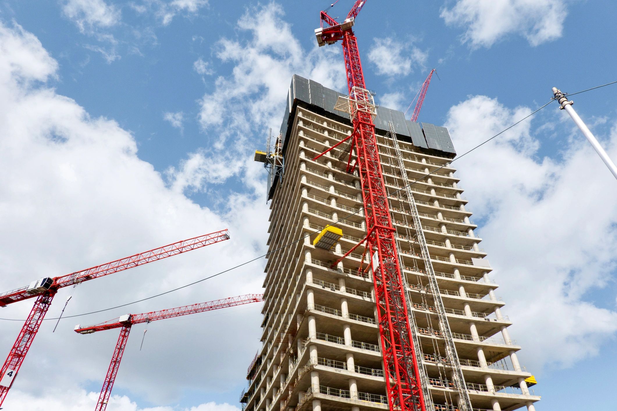 Large construction site in a port area