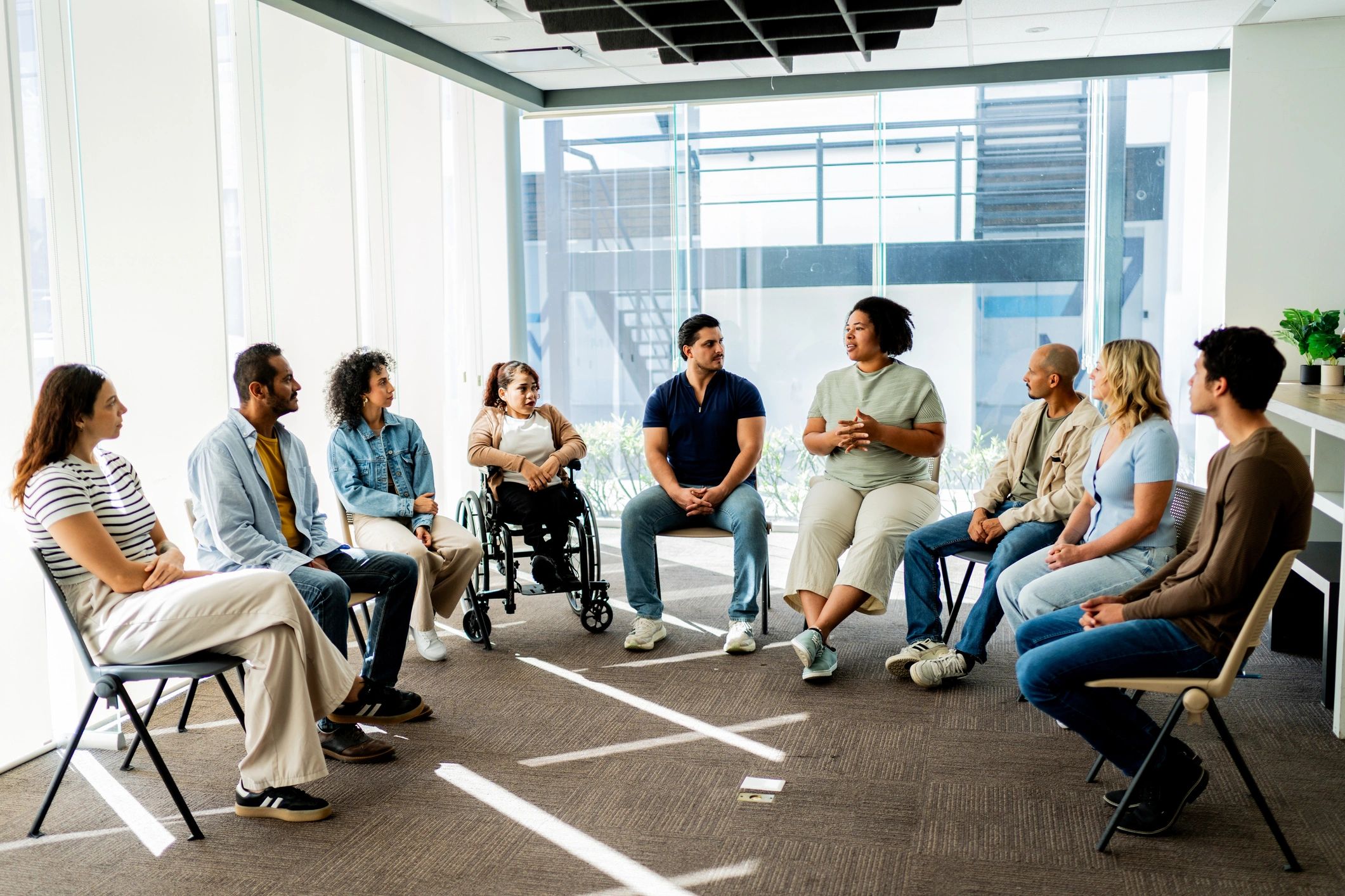 Group discussion in a community session